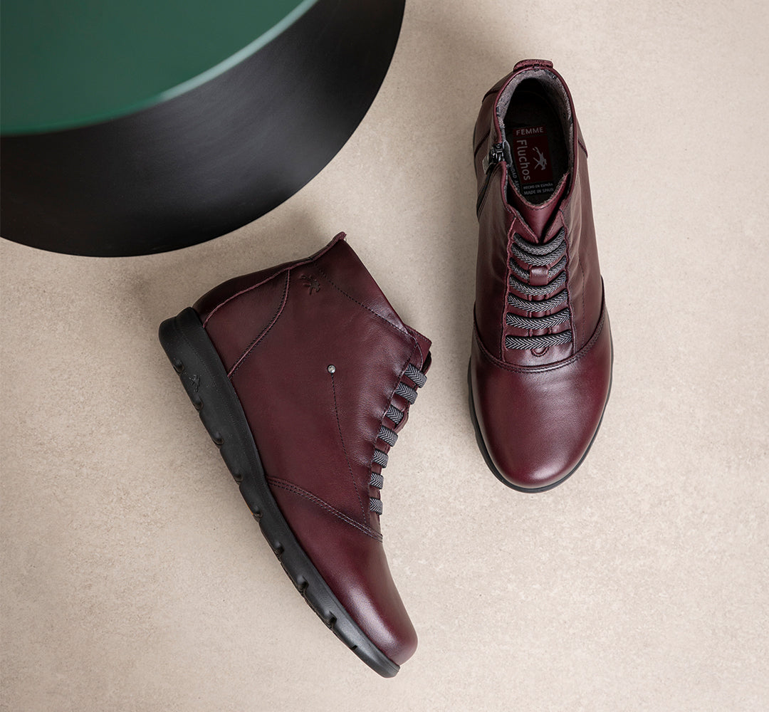 SUSAN F0356 Burgundy Ankle Boot