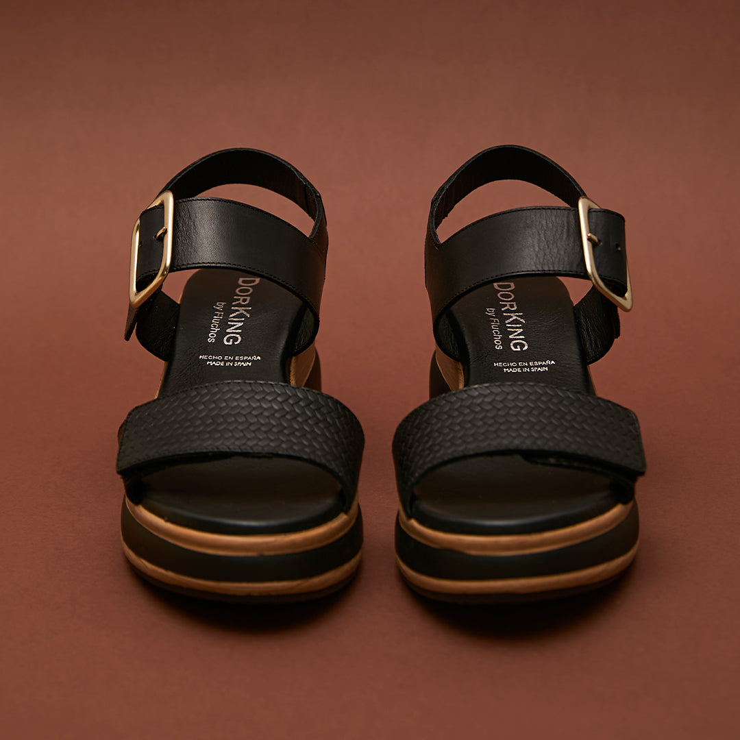 PRINCE D9642 Sandalia Negra