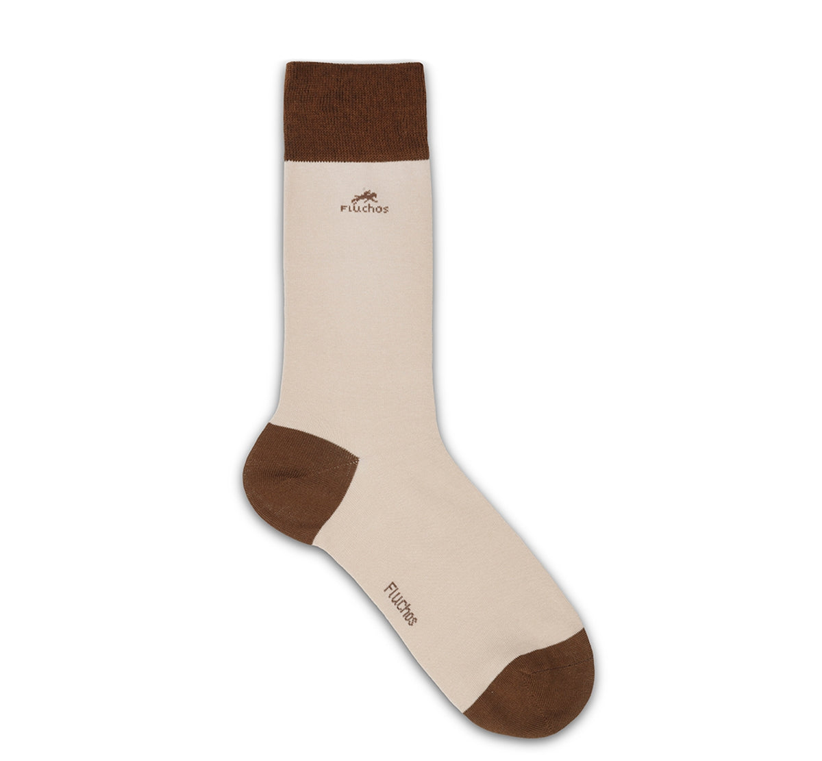 CA0009 Calcetin largo Navy-Beig 2p-2