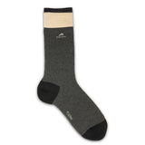 CA0009 Calcetin largo Black-Grey beig 2p-1